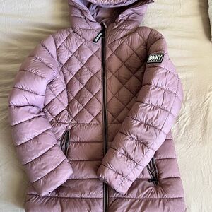 DKNY Pink Quilted Winter Jacket